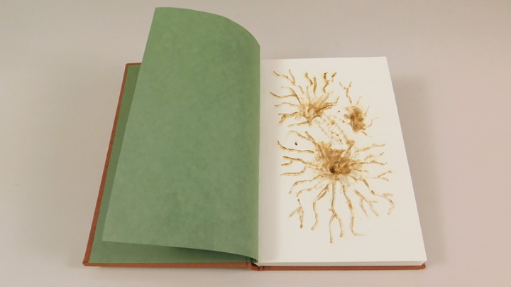 Honorable mention for bookbinding went to Kyle Carlos '21 for his project, &quot;Depth.&quot;