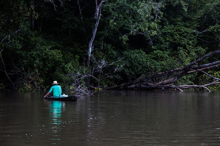 A ribeirinho boats on the Xingu River
