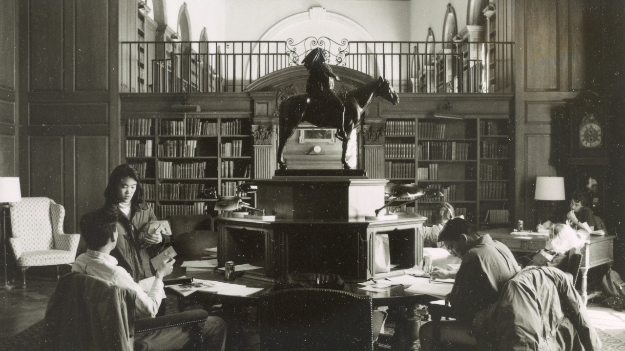 Students in the Baker tower room