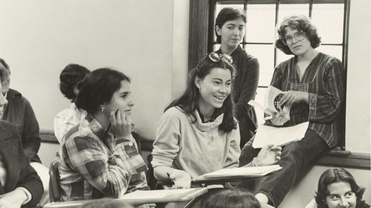 Women in class at Dartmouth in 1972