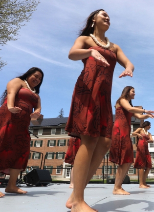 Women performing the Hula dance