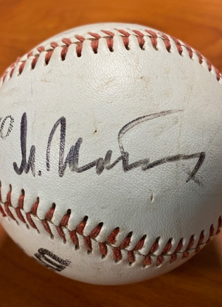 Baseball autographed by Mikhail Gorbachev