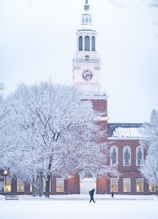 Baker-Berry library in the snow